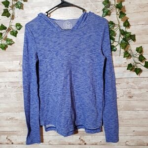 SO Brand Blue Long Sleeve Shirt Top Hoodie Sweatshirt Womens Medium